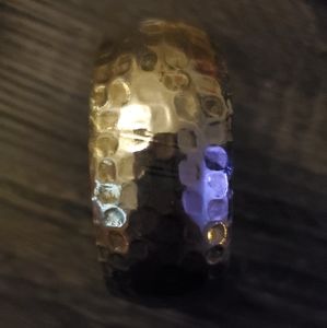 Hammered Silver bangle